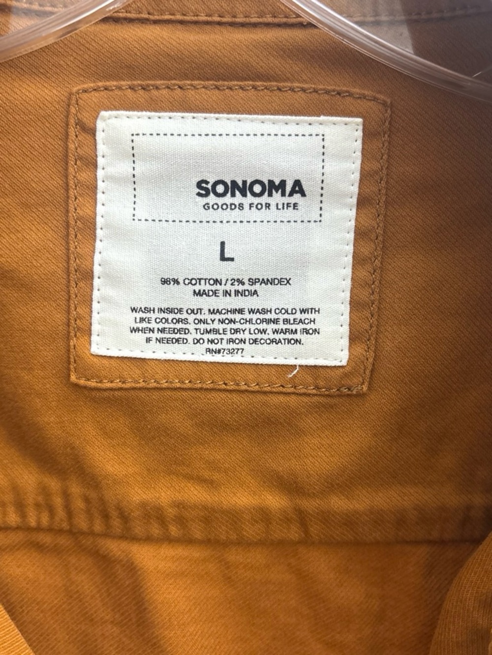 Sonoma Women's Rust Orange Utility Jacket with Waist Tie - Picture 4 of 4